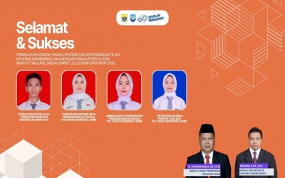 Selamat dan Sukses kepada Peserta Didik SMAN 15 Tanjung Jabung Barat yang Lulus SNBP dan PMDP 2025